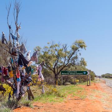 Lasseter Highway and Luritja Road junction, Australia