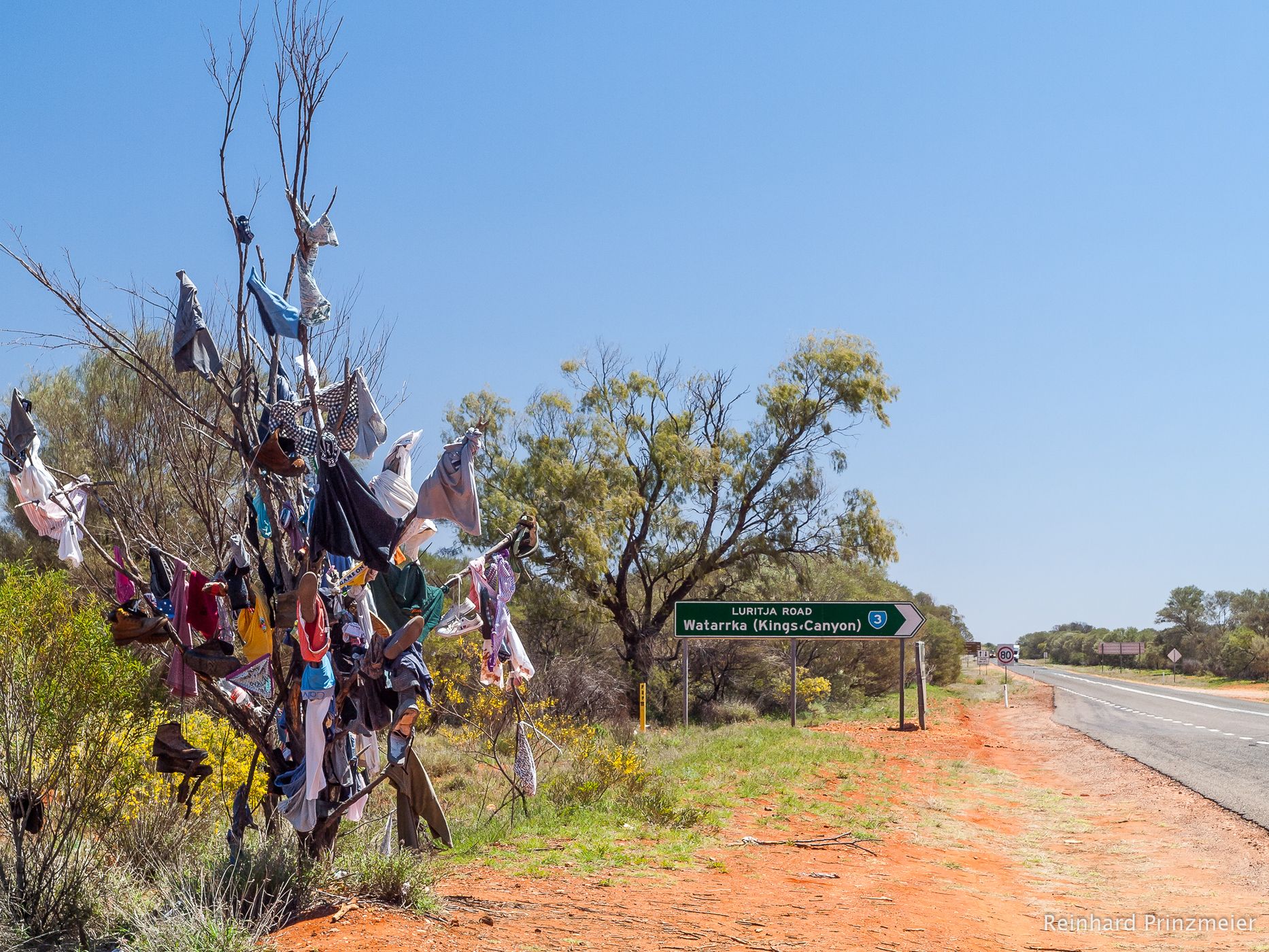 Lasseter Highway and Luritja Road junction, Australia
