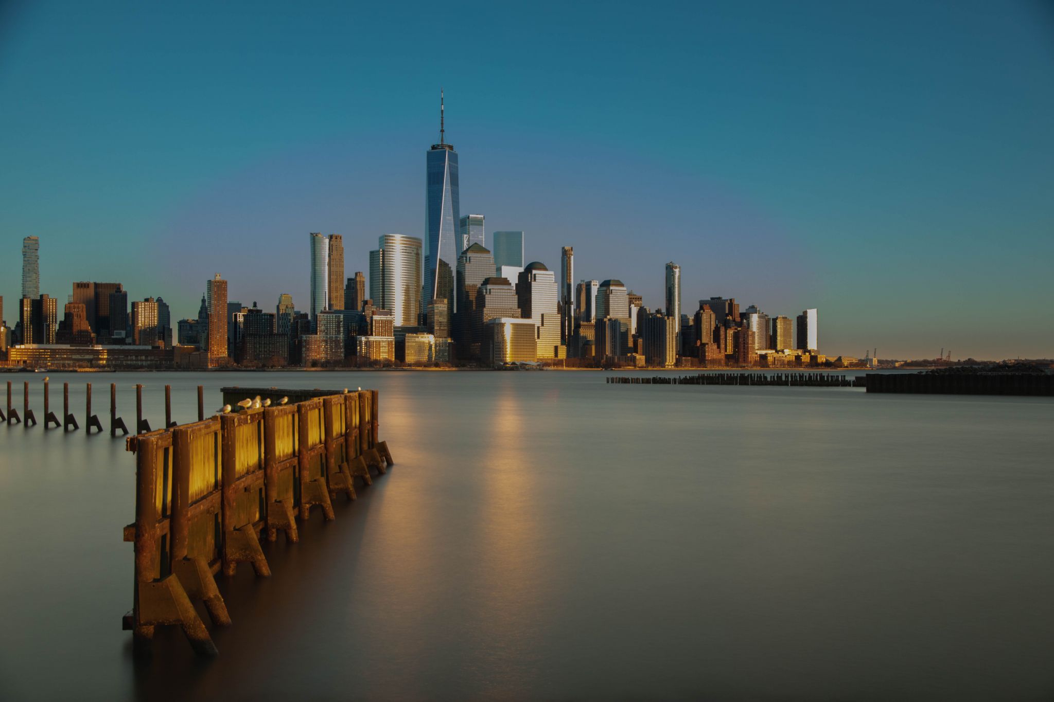 Sunrise at Newport, New York City, USA