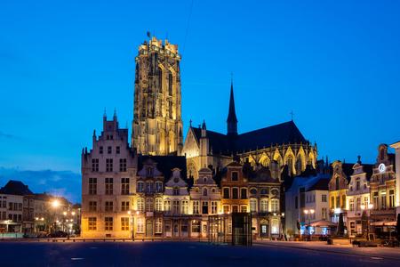 Marketplace of Mechelen and St. Rumbold's Cathedral