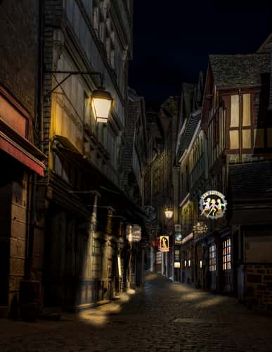 Inside the town Le Mont-Saint-Michel