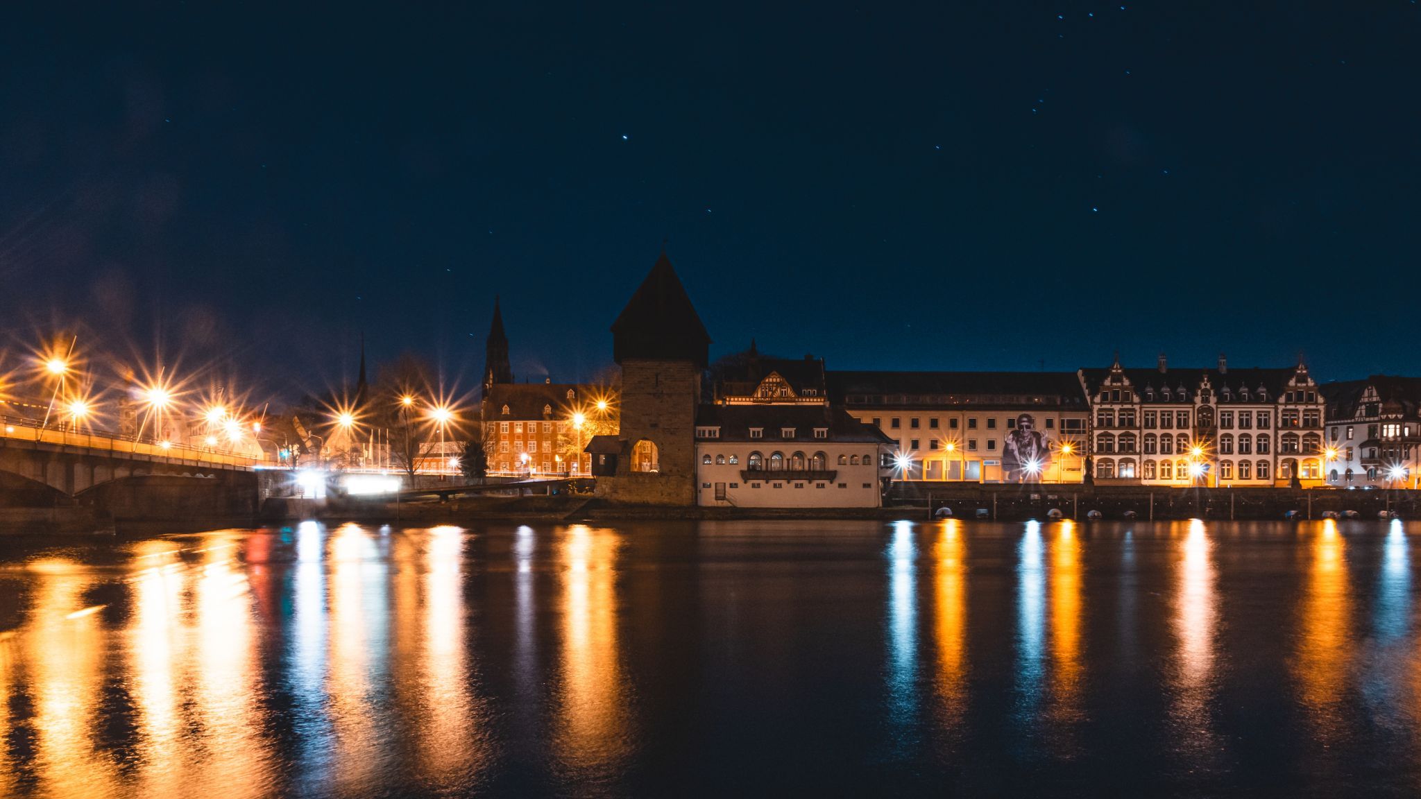 Old Konstanz from the other riverside, Germany