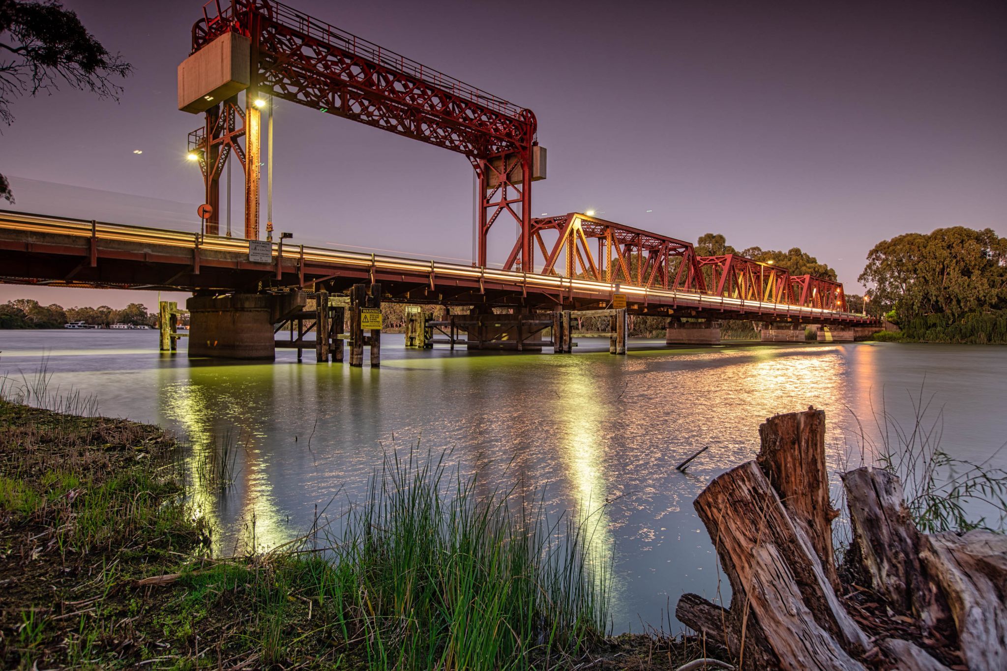Paringa Bridge pre Dawn Paringa Renmark South Australia, Australia