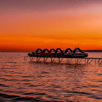 pedal boats resting place, Hungary