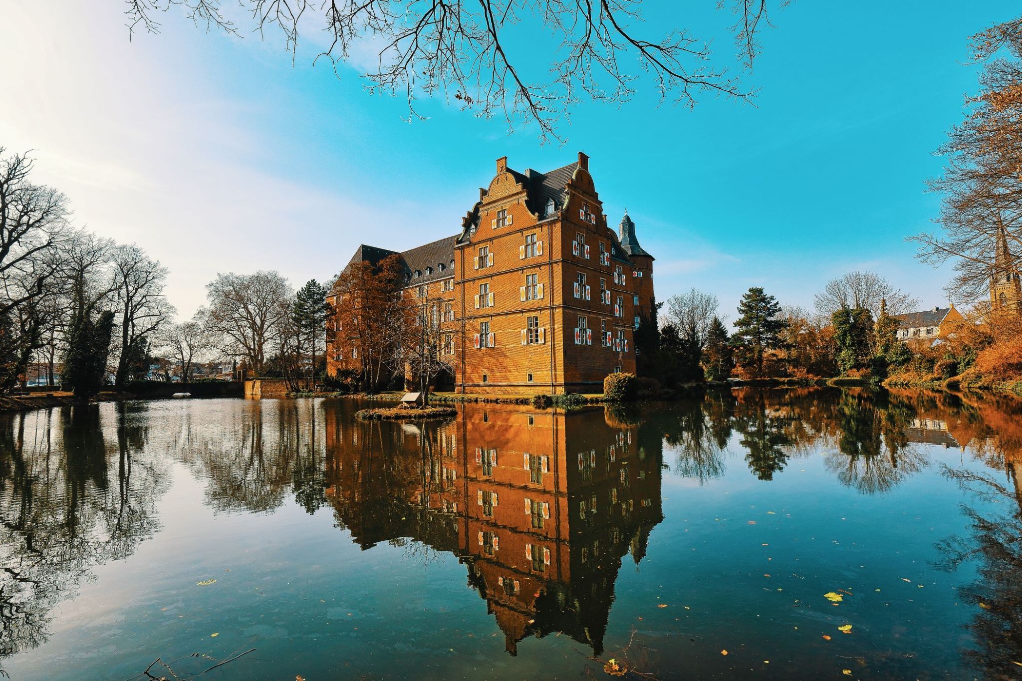 Schloß Bedburg from the Lake, Germany