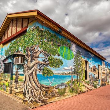 Stansbury Blue Lime Cafe, Mural, Yorke Peninsula, SA, Australia