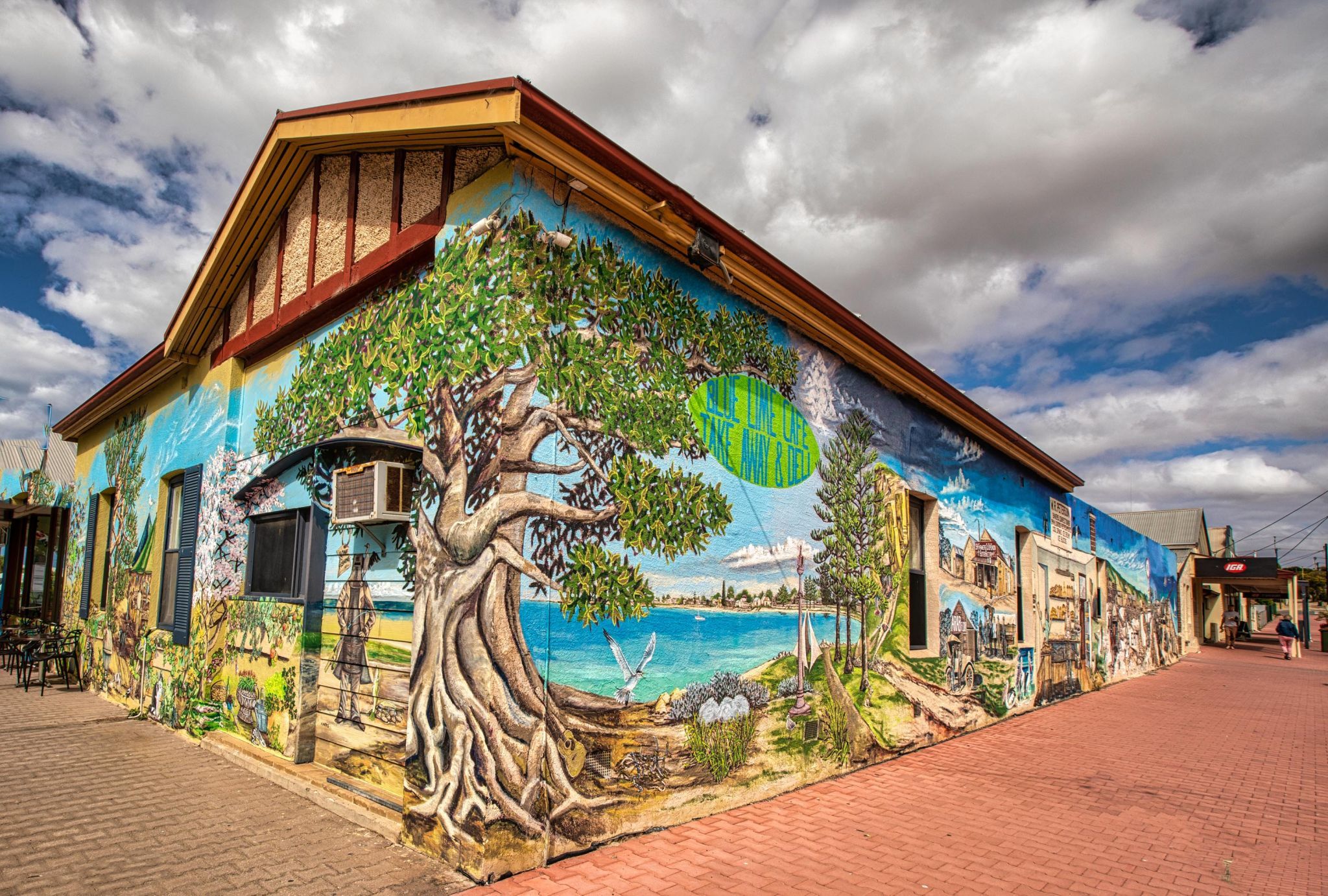 Stansbury Blue Lime Cafe, Mural, Yorke Peninsula, SA, Australia
