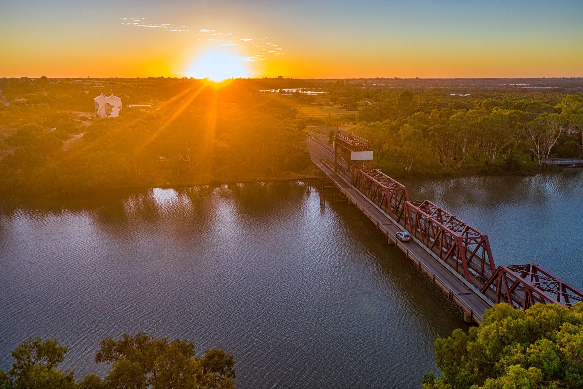 Sunrise at Paringa Bridge Renmark South Australia, Australia