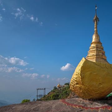 The small and the 'big' golden rock, Myanmar
