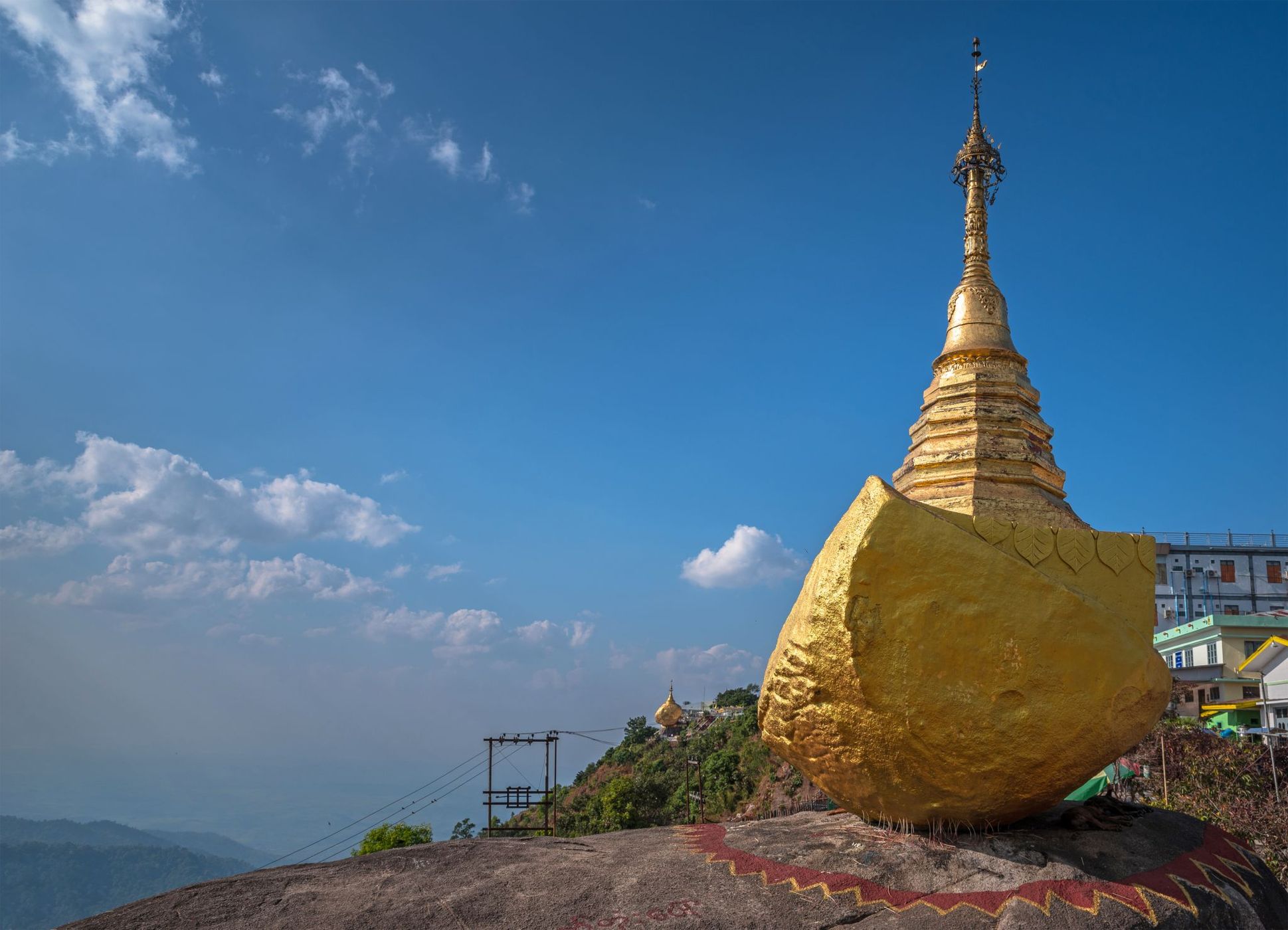 The small and the 'big' golden rock, Myanmar