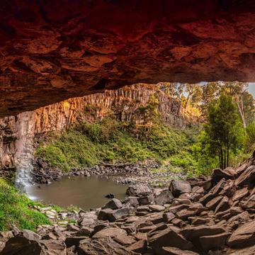 Trentham Falls Cave view Trentham Victoria, Australia