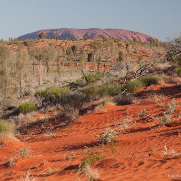 Uluru from Lasseter Highway, Australia