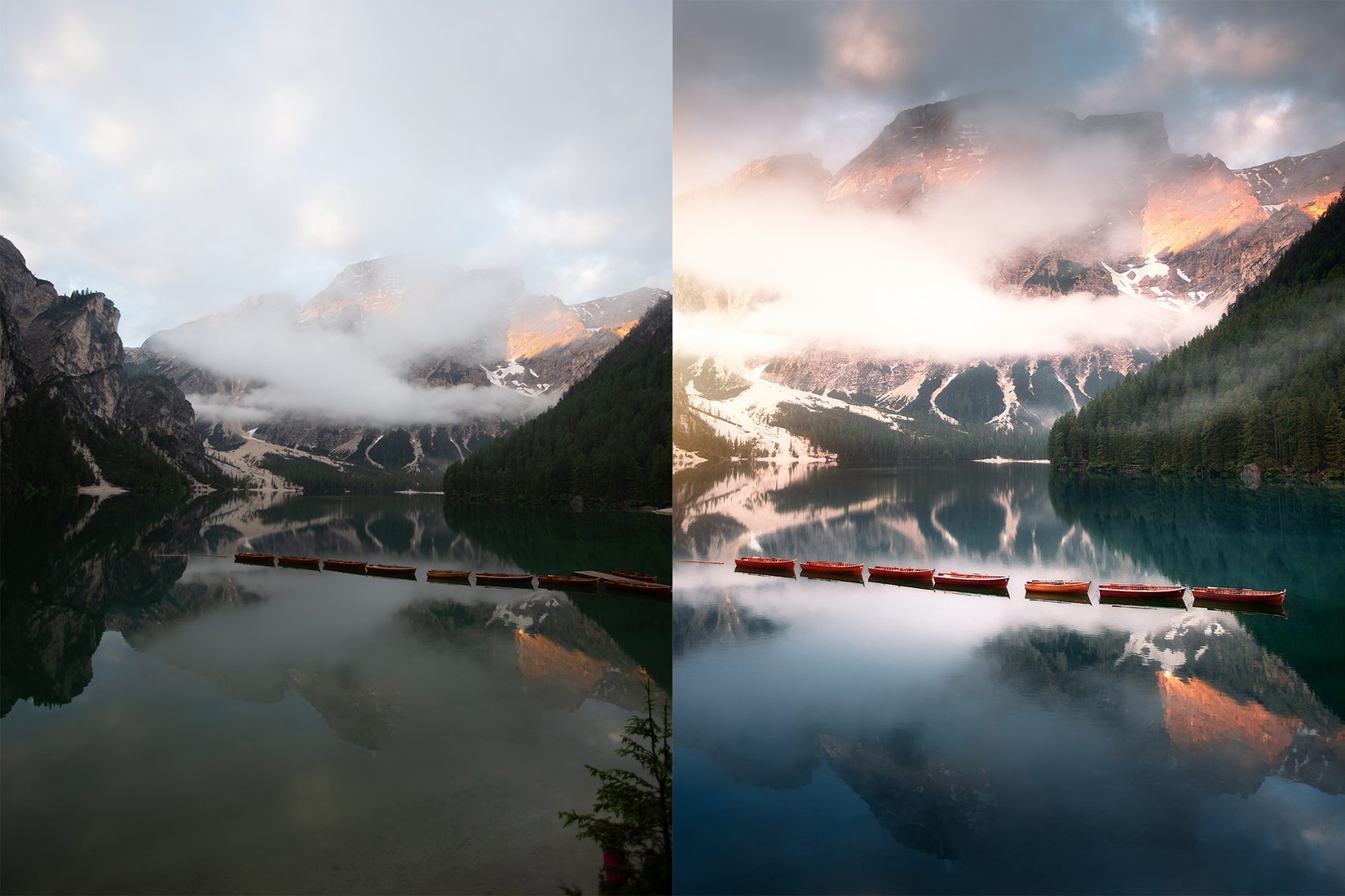Lago Di Braies full workflow in Lightroom & Photoshop