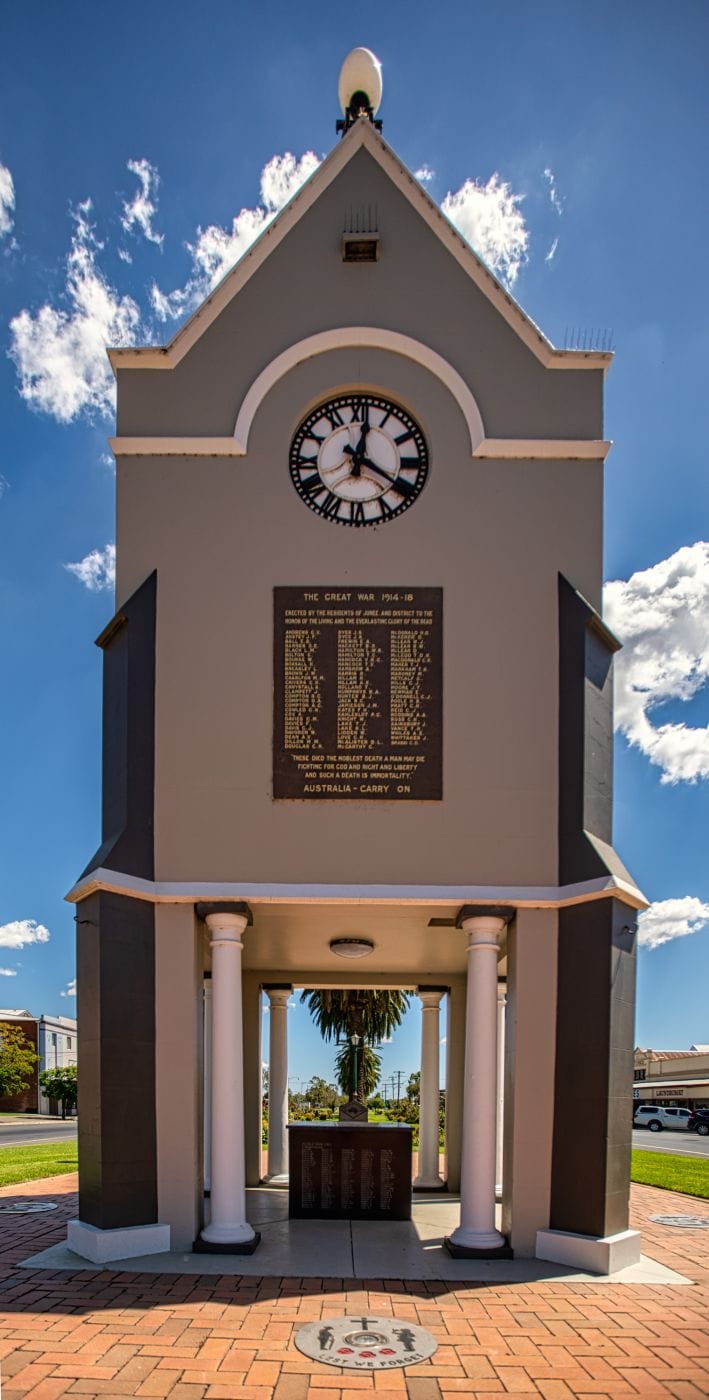 War Memorial Clock Tower, Junee, New South Wales, Australia