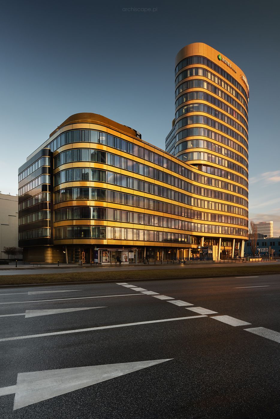 Zebra Tower / Rondo Jazdy Polskiej, Warsaw, Poland