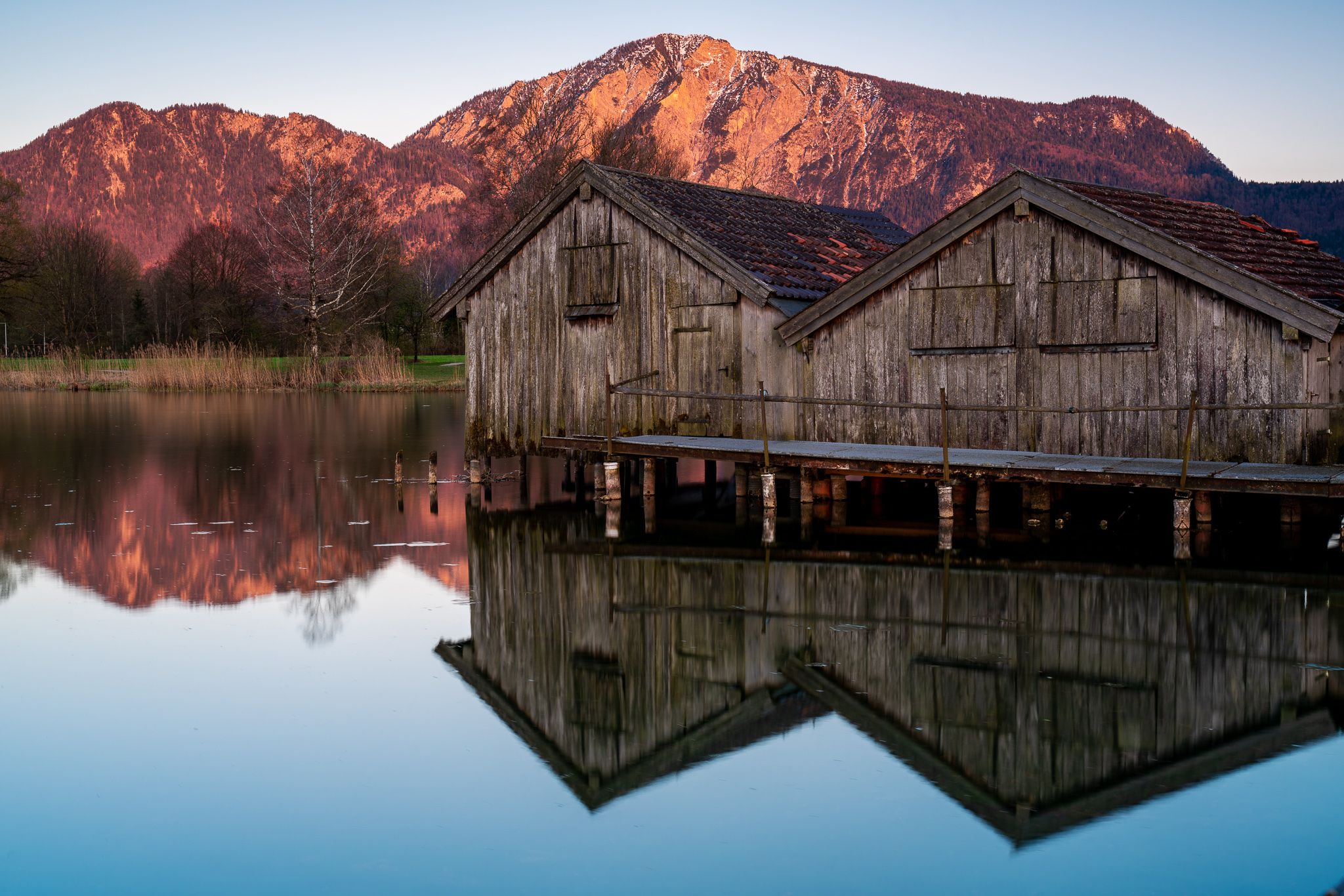 Boathouse at Kochelsee, Germany