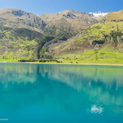 along Lake Hāwea, New Zealand