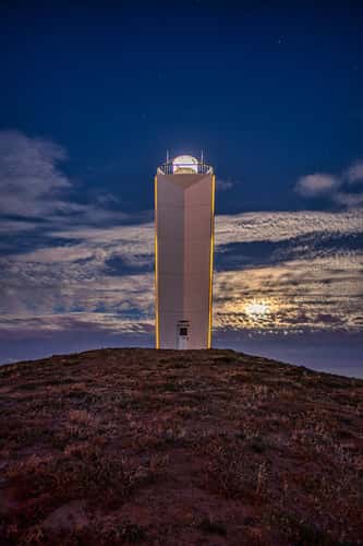 Before and after sunrise Cape Jervis Lighthouse SA