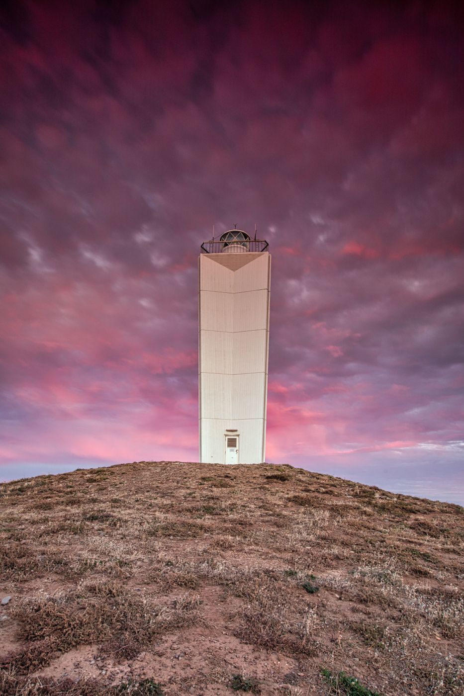 Before and after sunrise Cape Jervis Lighthouse SA, Australia