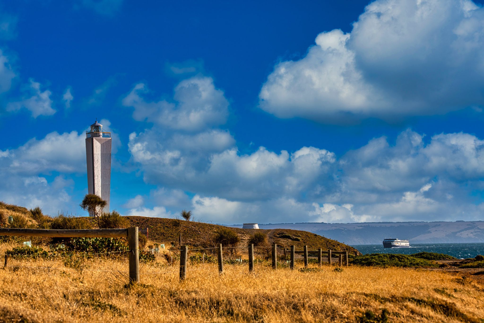 Cape Jervis, Lighthouse & ferry, South Australia, Australia