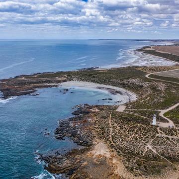 Corny Point Lighthouse drone, Yorke Peninsula SA, Australia