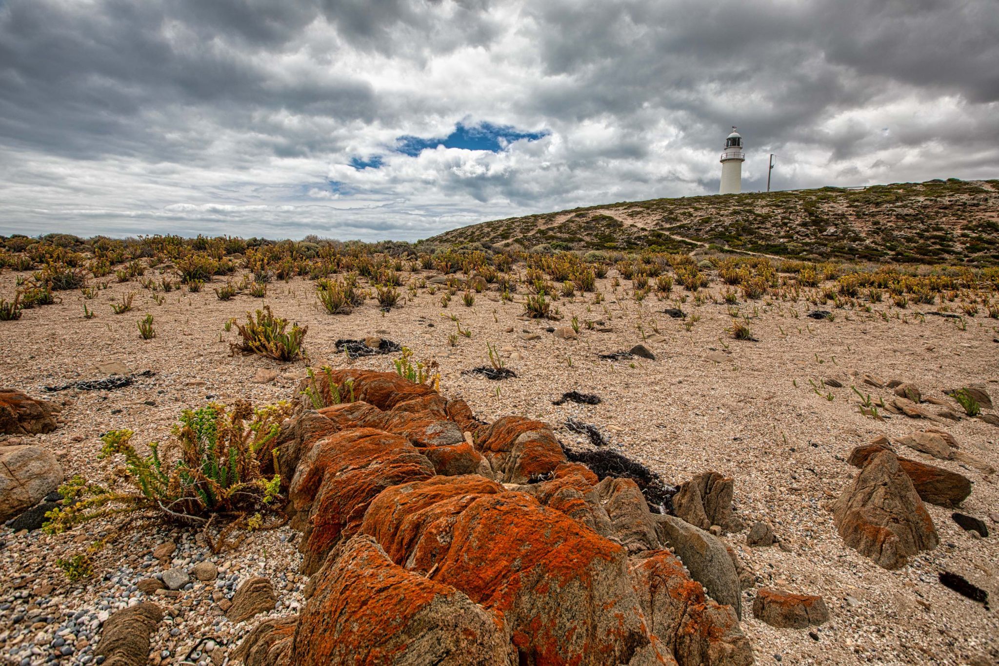 Corny Point Lighthouse sand, Yorke Peninsula, S A, Australia