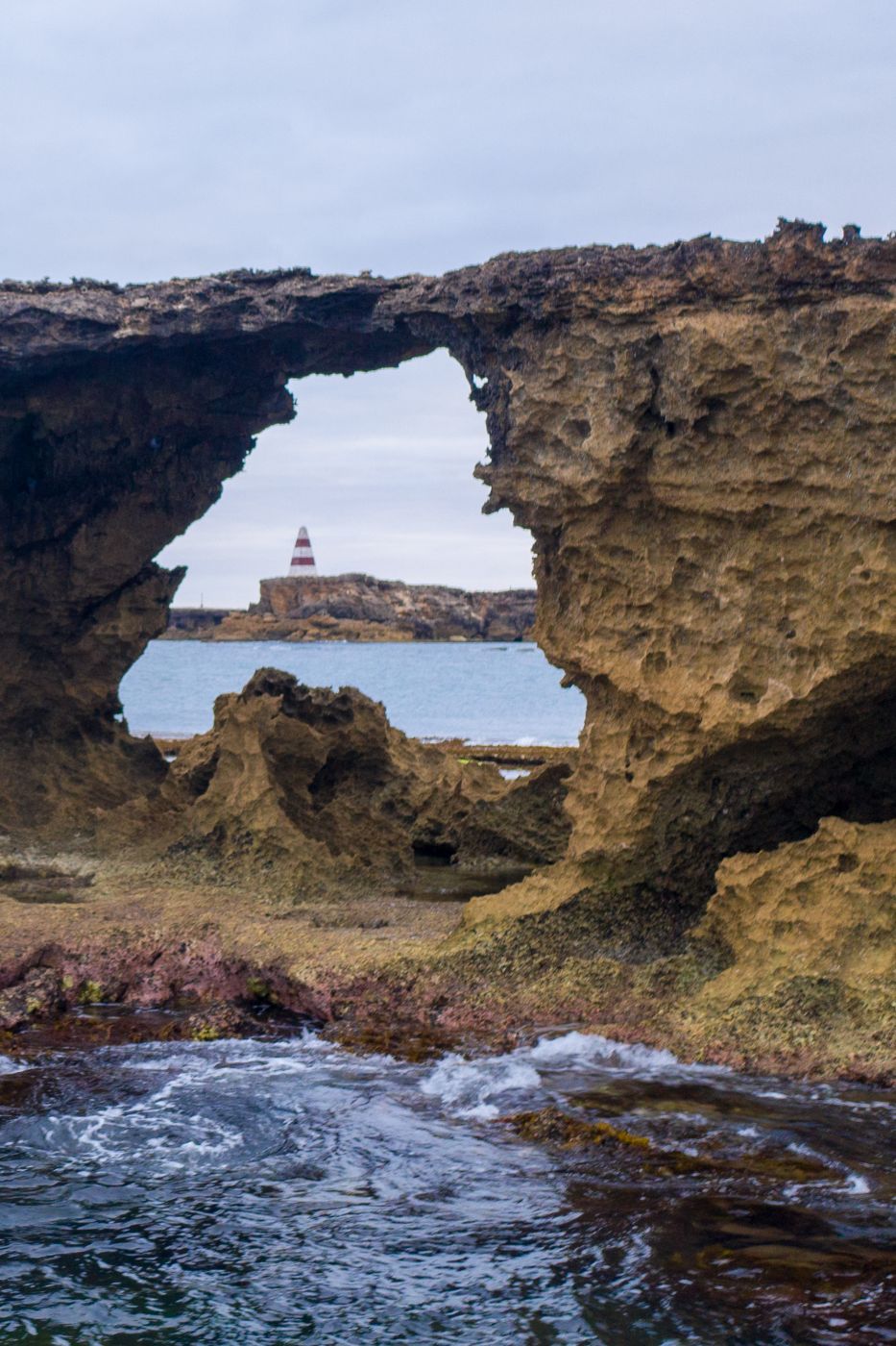 Doorway rock & the Obelisk, Robe, South Australia, Australia