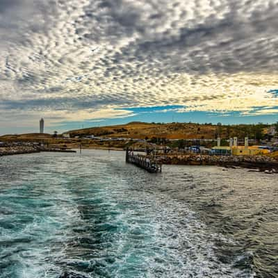 Ferry leaving Cape Jervis for Kangaroo Island, SA, Australia