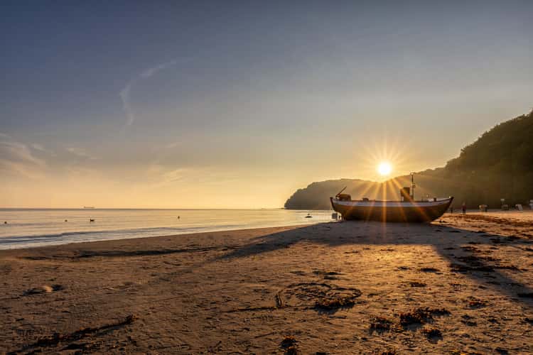 Fishing boat at beach of Binz