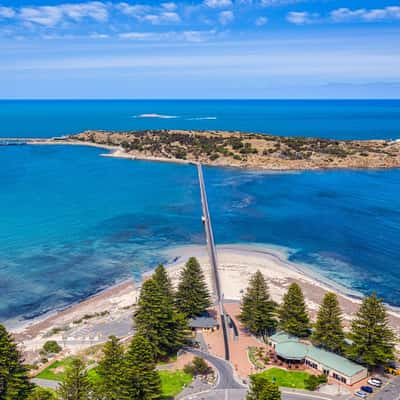 Granite Island drone, Victor Harbor, South Australia, Australia