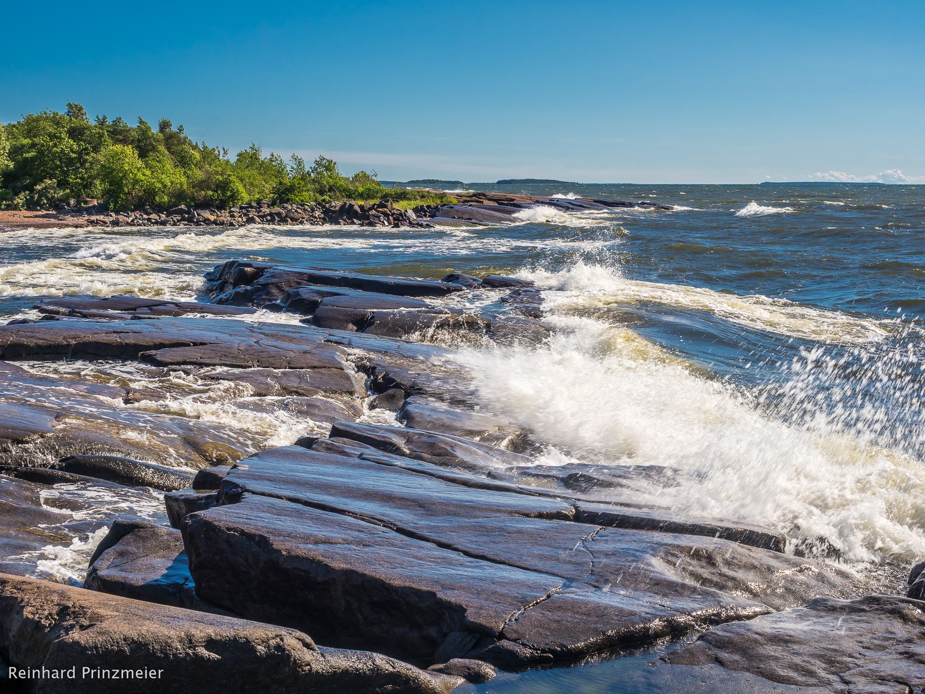 Kallo Lighthouse and rocky coast, Finland