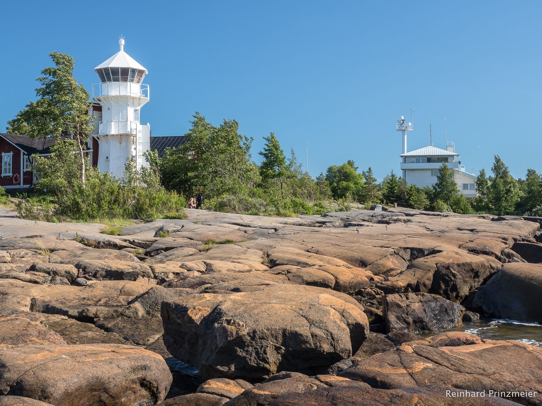 Kallo Lighthouse and rocky coast, Finland