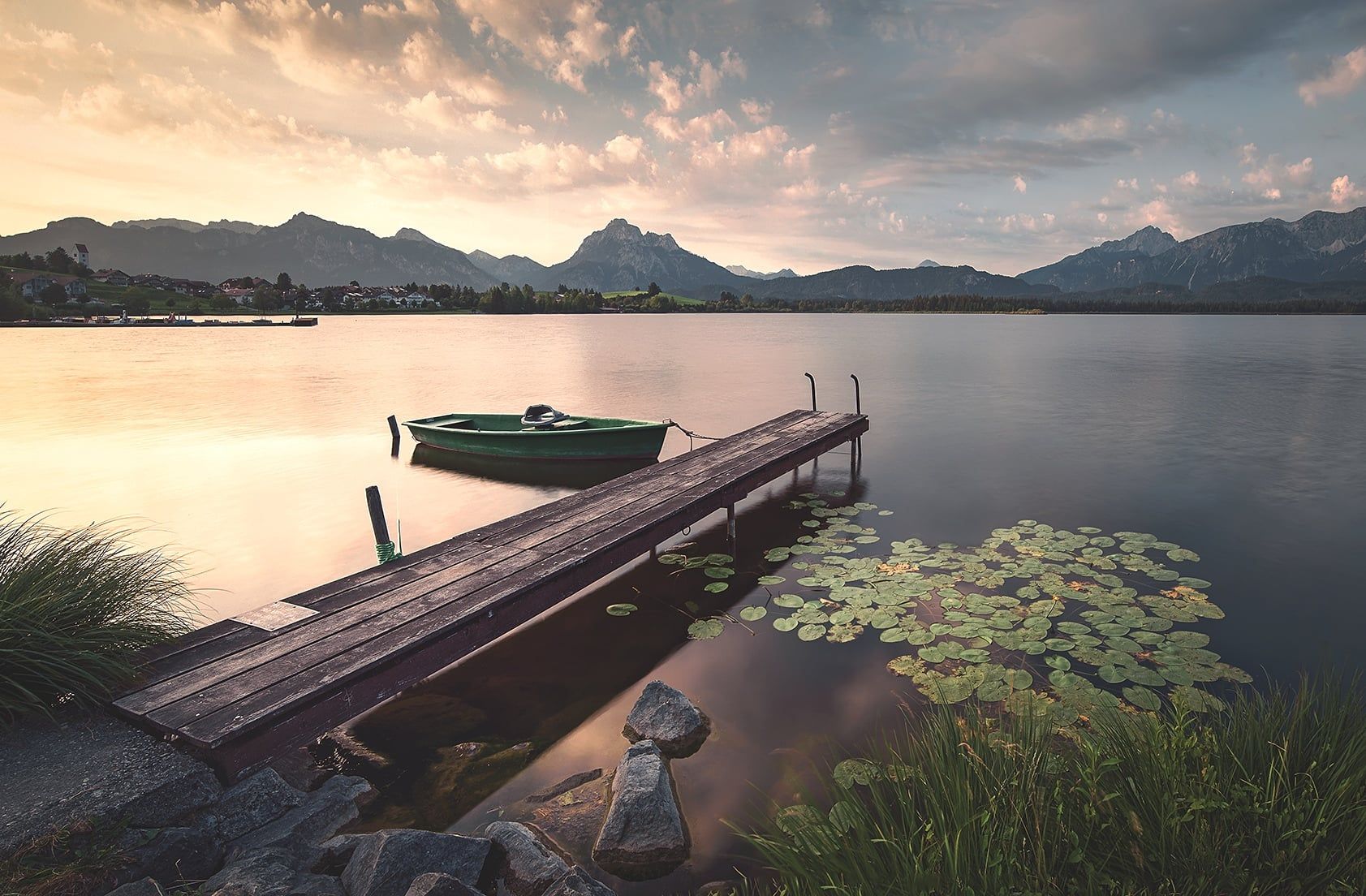 Wooden Walkways at Lake Hopfensee, Germany