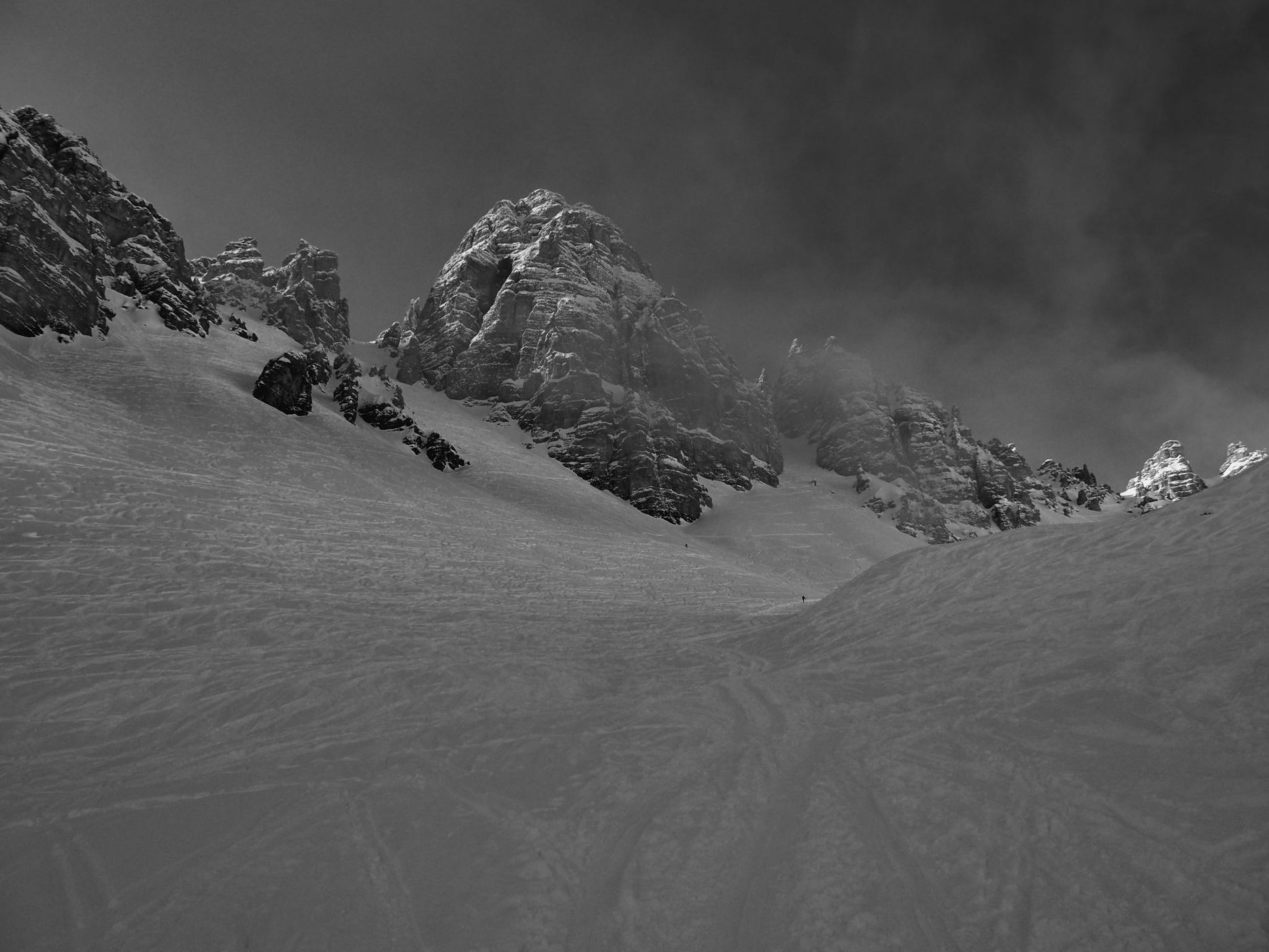 Lizumer Kar in winter time, Austria