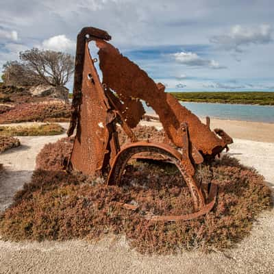 Machinery Inneston Mining town, Yorke Peninsula, SA, Australia