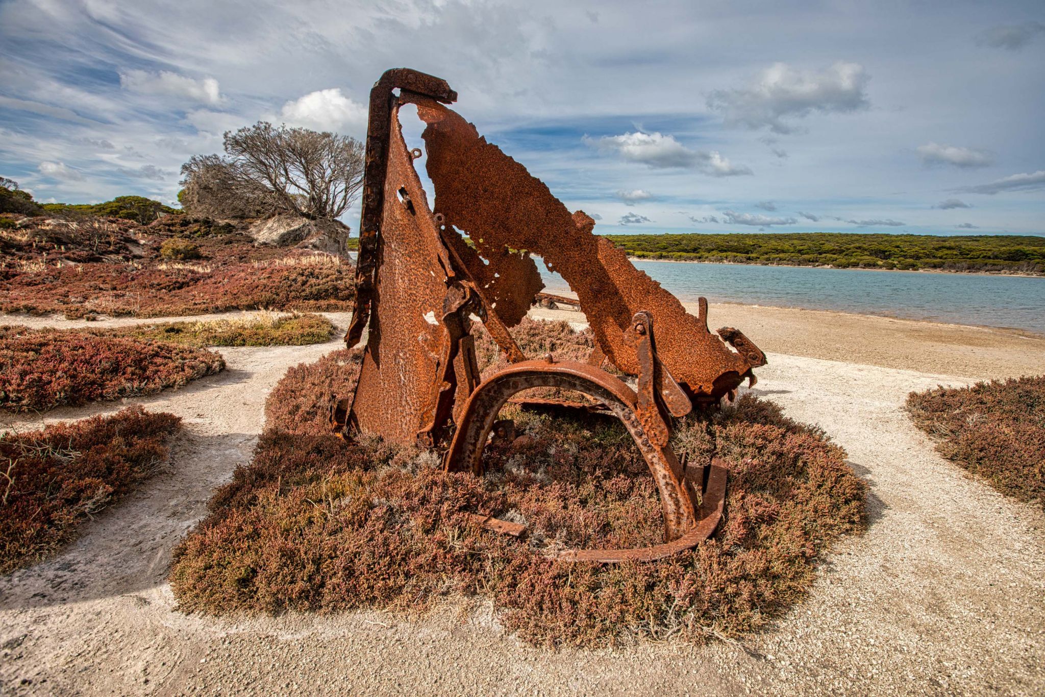 Machinery Inneston Mining town, Yorke Peninsula, SA, Australia