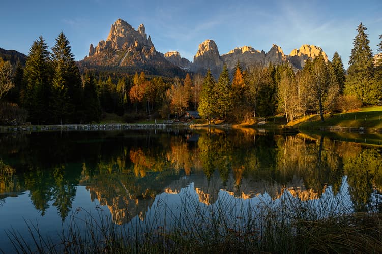 Pale di San Martino from Welsperg Lake