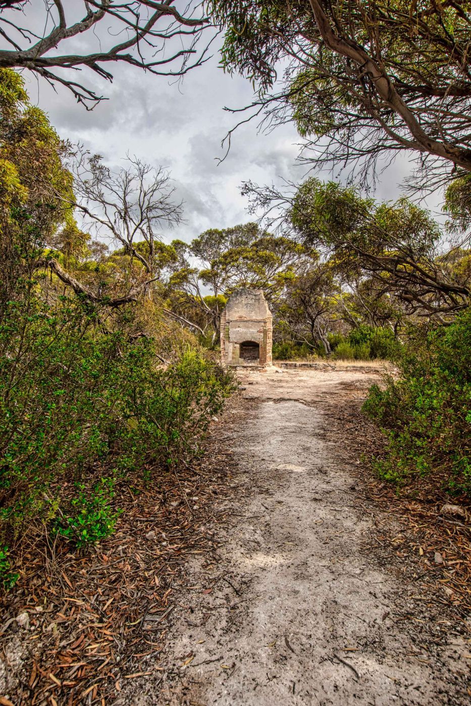 Path to building Inneston, Yorke Peninsula, South Australia, Australia