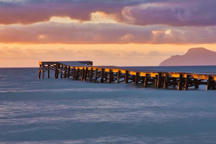 Wooden walkway at Playa de Muro from the side