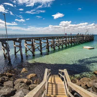 Port Turton Jetty and swimmng, Yorke Peninsula,SA, Australia