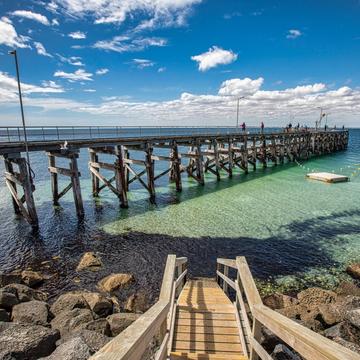 Port Turton Jetty and swimmng, Yorke Peninsula,SA, Australia