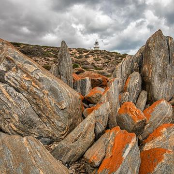 Red rocks Corny Point Lighthouse, Yorke Peninsula SA, Australia