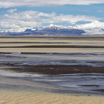 Skógey glacial river meander, Iceland