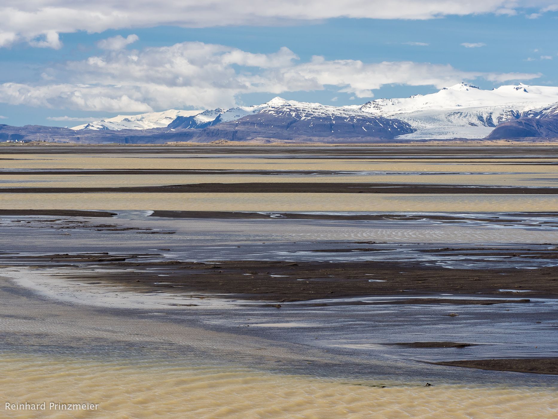 Skógey glacial river meander, Iceland