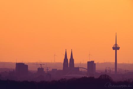 Skyline von Köln im Frühjahr
