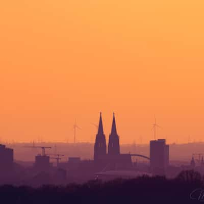 Skyline von Köln im Frühjahr, Germany