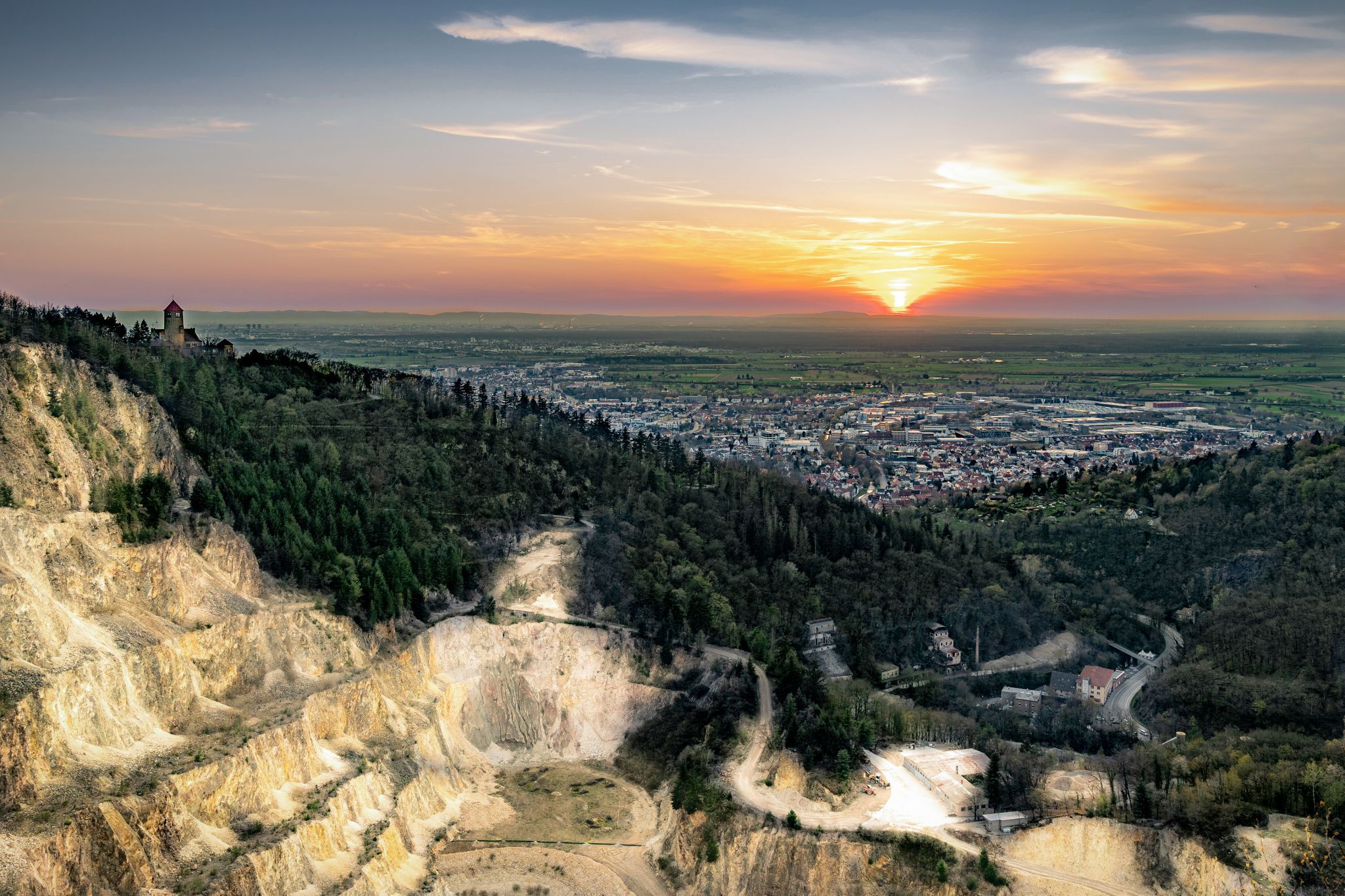 Sunset in the rhine valley, Germany