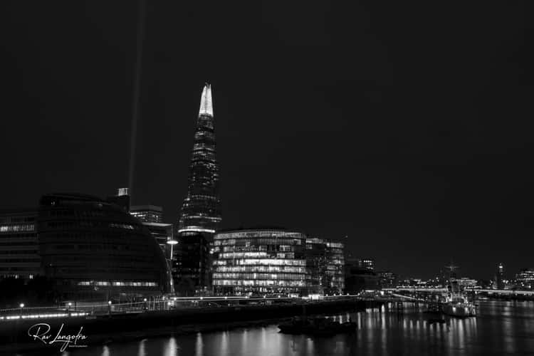 The Shard at night, London