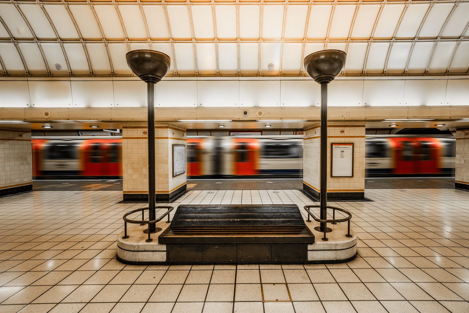 The Concourse at Gants Hill Tube Station, London, United Kingdom