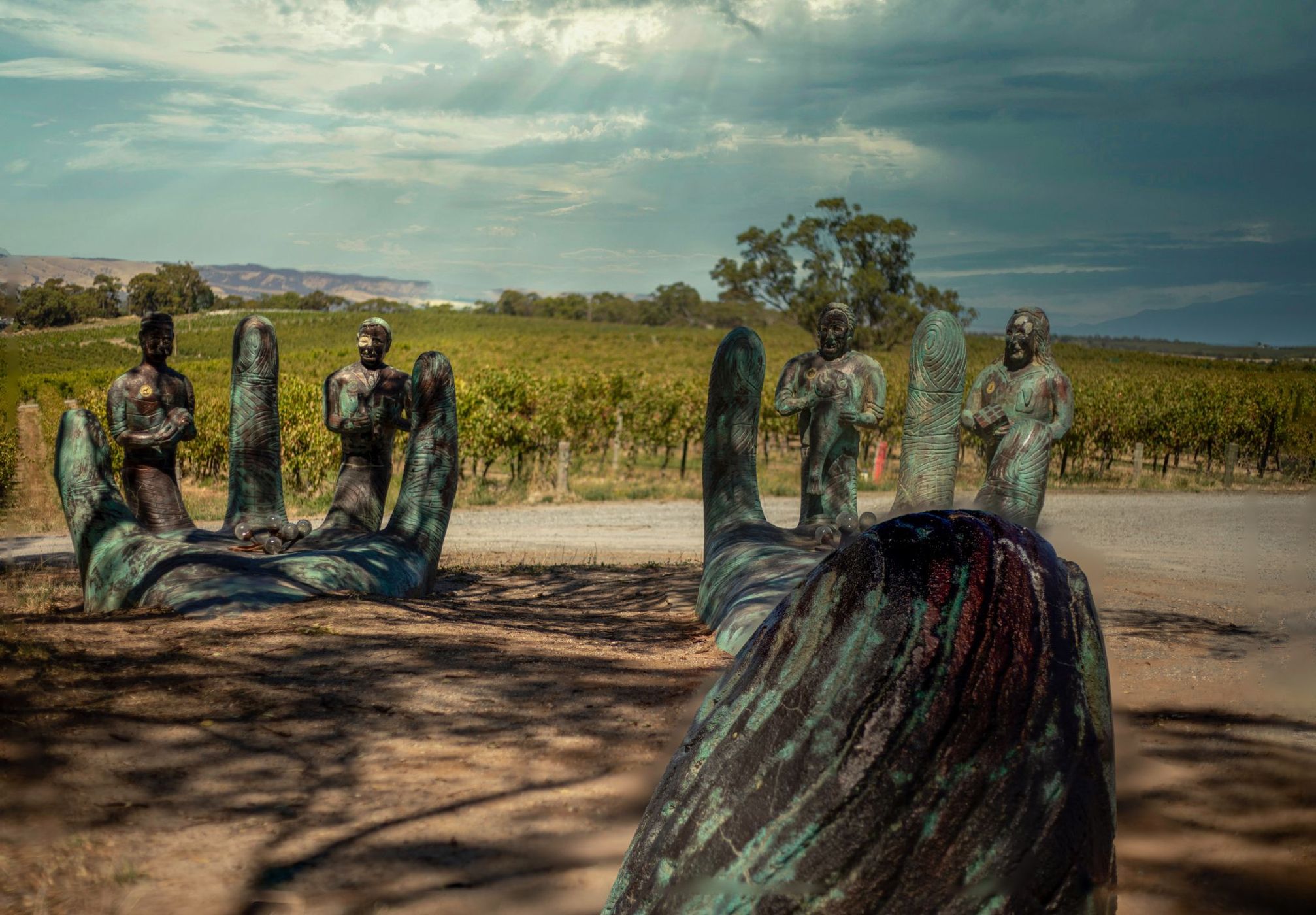 The d'Arenberg Cube, Sculptures, Mclaren Vale, S A, Australia
